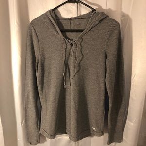 Hollister thermal hooded t shirt